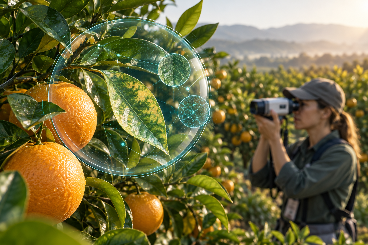 AI-generated concept illustration — AI crop diagnostics: interpreting images in context